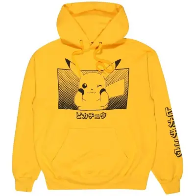 Pokémon - gaming Luvtröja - Pikachu Katakana - S XL - för Herr - gul