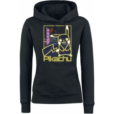 Pokémon - gaming Luvtröja - Pikachu - Neon - M XXL - för Dam - svart