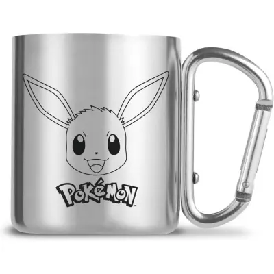 Pokémon - gaming Mugg - Tasse mit Karabinerhaken  - Eevee - för None - silverfärgad