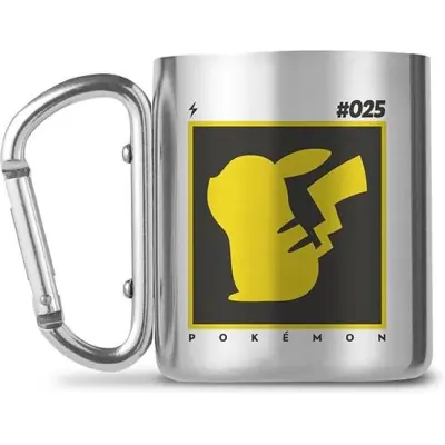 Pokémon - gaming Mugg - Tasse mit Karabinerhaken - Pikachu - för None - silverfärgad