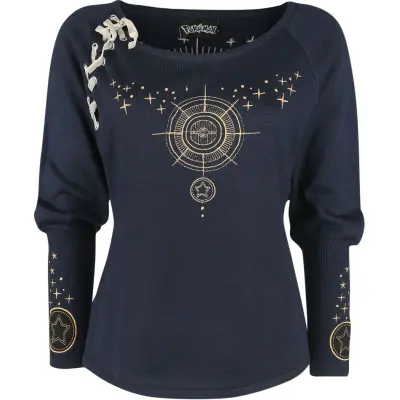 Pokémon - gaming Stickad jumper - Celestial - S M - för Dam - mörkblå