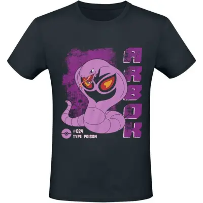 Pokémon - gaming T-shirt - Arbok - S XL - för Herr - svart