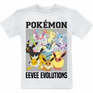 Pokémon - gaming T-shirt - Barn - Eevee Evolutions - 104 152 - för barn - vit