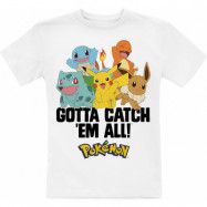 Pokémon - gaming T-shirt - Barn - Gotta Catch 'Em All - 104 152 - för barn - vit