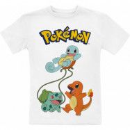 Pokémon - gaming T-shirt - Barn - Original Trio - 104 152 - för barn - vit