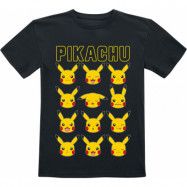 Pokémon - gaming T-shirt - Barn - Pikachu Faces - 104 152 - för barn - svart