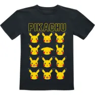 Pokémon - gaming T-shirt - Barn - Pikachu Faces - 152 - för barn - svart
