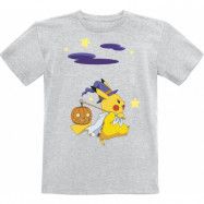 Pokémon - gaming T-shirt - Barn - Pikachu - Halloween - 128 164 - för barn - grå