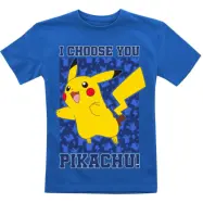 Pokémon - gaming T-shirt - Barn - Pikachu - I Choose You - 104 152 - för barn - blå