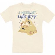 Pokémon - gaming T-shirt - Barn - Pikachu - I Need My Cutie Sleep - 104 128 - för barn - beige