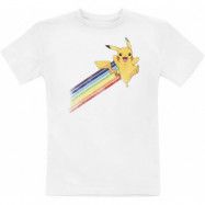 Pokémon - gaming T-shirt - Barn - Pikachu - Rainbow - 104 164 - för barn - vit