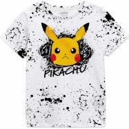 Pokémon - gaming T-shirt - Barn - Pikachu splat - 104 116 - för barn - flerfärgad