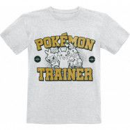 Pokémon - gaming T-shirt - Barn - Pokémon Trainer - 116 152 - för barn - gråmelerad