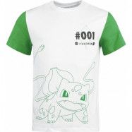 Pokémon - gaming T-shirt - Bisasam - S XXL - för Herr - vit/grön