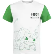 Pokémon - gaming T-shirt - Bulbasaur - S XL - för Herr - vit/grön