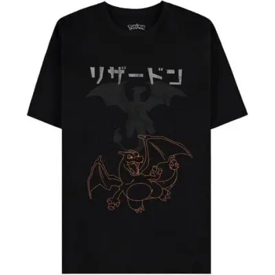 Pokémon - gaming T-shirt - Charizard - S XXL - för Herr - svart