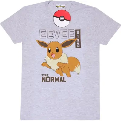 Pokémon - gaming T-shirt - Evoli - M L - för  grå