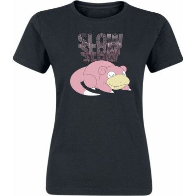 Pokémon - gaming T-shirt - Flegmon - Slow Slow Slowpoke - S XL - för Dam - svart