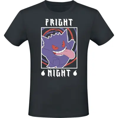 Pokémon - gaming T-shirt - Gengar - Fright Night - S XL - för Herr - svart