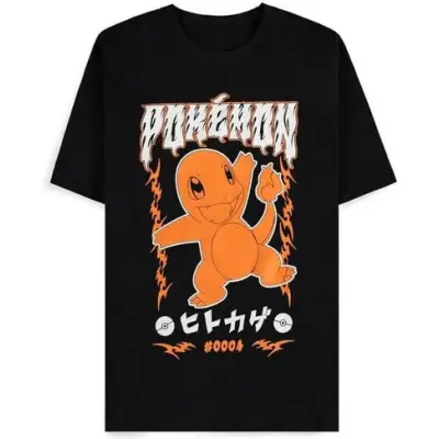 Pokémon - gaming T-shirt - Glumanda Rock - S XXL - för Herr - svart