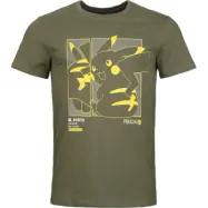 Pokémon - gaming T-shirt - Green Pikachu - M XXL - för Herr - mörkgrön