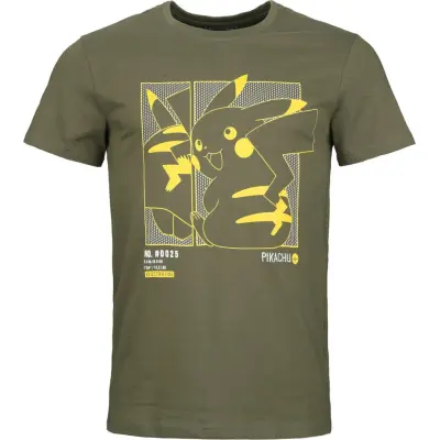 Pokémon - gaming T-shirt - Green Pikachu - S XXL - för Herr - mörkgrön
