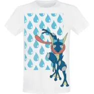 Pokémon - gaming T-shirt - Greninja Water Drop - M L - för Herr - vit
