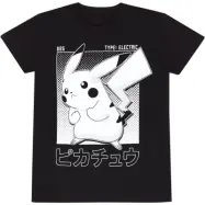 Pokémon - gaming T-shirt - Halftone Pikachu - S - för  svart