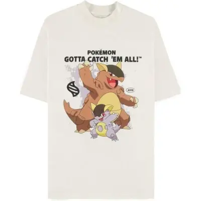 Pokémon - gaming T-shirt - Mega - Kangama - S XXL - för Herr - vit