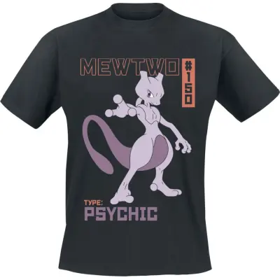 Pokémon - gaming T-shirt - Mewtu - M - för Herr - svart