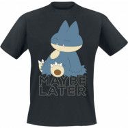 Pokémon - gaming T-shirt - Munchlax - Maybe Later - S XXL - för Herr - svart