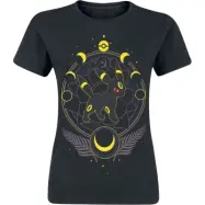 Pokémon - gaming T-shirt - Nachtara - Floral - S XXL - för Dam - svart