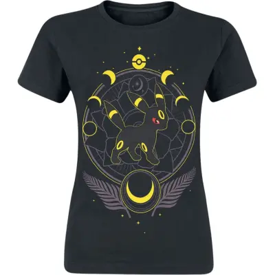 Pokémon - gaming T-shirt - Nachtara - Floral - S XXL - för Dam - svart