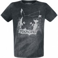 Pokémon - gaming T-shirt - Pikachu - Graffiti - S XXL - för Herr - svart