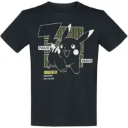 Pokémon - gaming T-shirt - Pikachu Lineart - S XXL - för Herr - svart