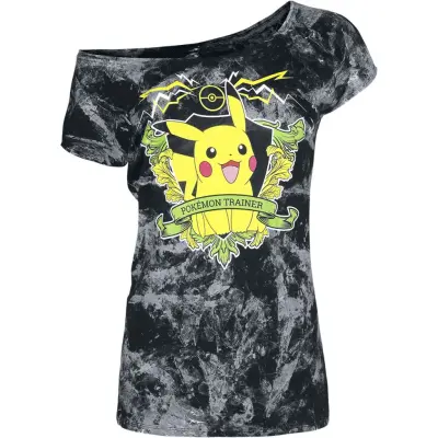 Pokémon - gaming T-shirt - Pikachu - Pokémon Trainer - M XL - för Dam - svart