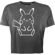 Pokémon - gaming T-shirt - Pikachu - S XXL - för Dam - grå