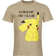 Pokémon - gaming T-shirt - Pikachu - S XXL - för Herr - beige