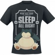 Pokémon - gaming T-shirt - Relaxo - Sleep All Night - S XXL - för Herr - svart