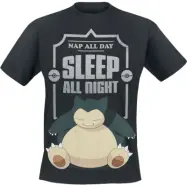Pokémon - gaming T-shirt - Relaxo - Sleep All Night - S XXL - för  svart