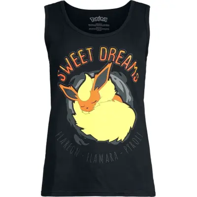 Pokémon - gaming Topp - Flamara - Sweet Dreams - S XXL - för Dam - svart
