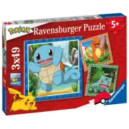 Ravensburger Pokemon Pussel 3x49 bitar - Pokemon -  Leksaksaffären