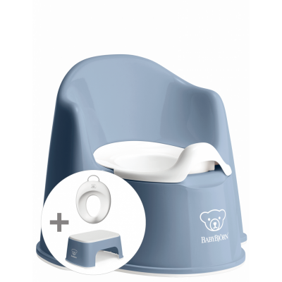 BabyBjörn - Potträningskit - Gråblå/Vit