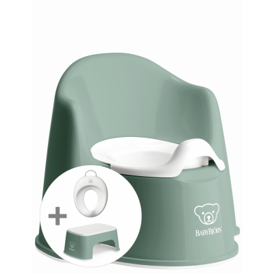 BabyBjörn - Potträningskit - Grågrön/Vit