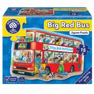 Big Red Bus - pussel 15 bitar från Orchard Toys