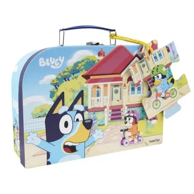 Bluey Resväska med Pussel 24 bitar - Bluey -  Leksaksaffären