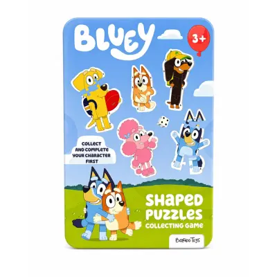 Bluey Tärningsspel Formpussel i metallask - Bluey -  Leksaksaffären