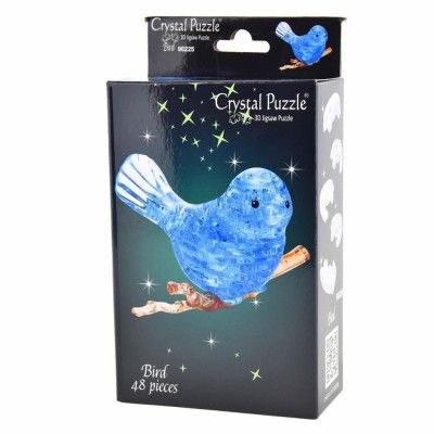 Crystal Puzzle 3D Blå Fågel 48 bitar - Leksaksaffären -  Leksaksaffären