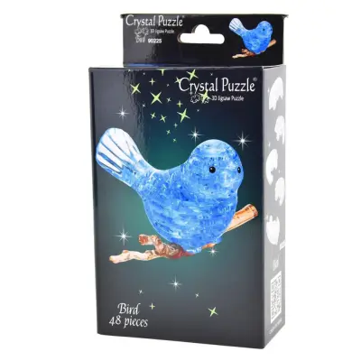 Crystal Puzzle 3D Blå Fågel 48 bitar - Leksaksaffären -  Leksaksaffären