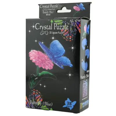 Crystal Puzzle 3D Fjäril Blå 38 bitar - Leksaksaffären -  Leksaksaffären